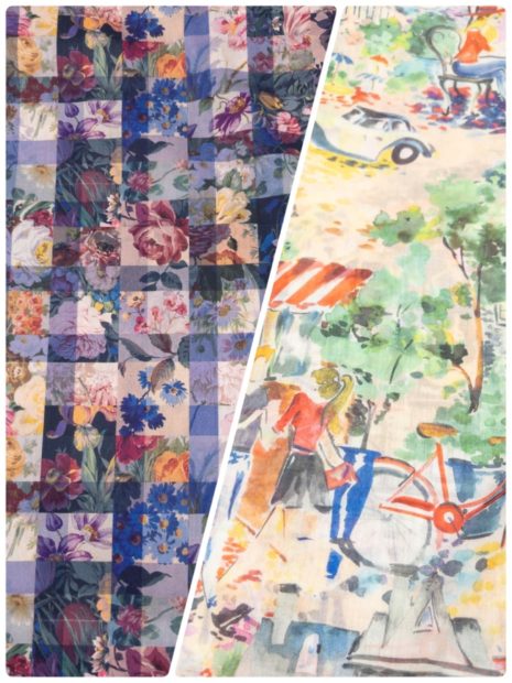 おしゃれな街並みの生地