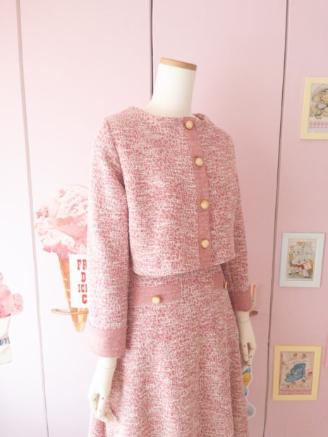 ツイードニットのジャケット