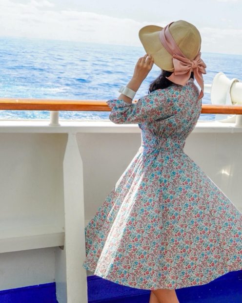 アナベラのワンピース着ました/船上の夏祭り