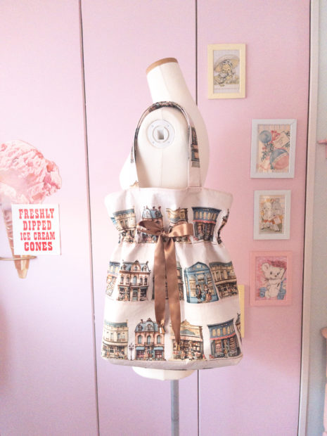 乙女のソーイングから巾着トートバッグ