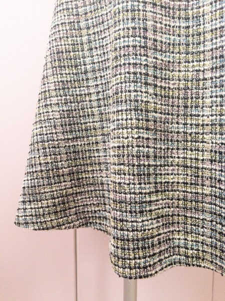 ニットツイードでスカート作りました